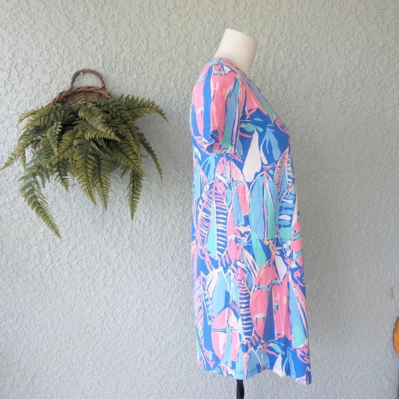 Lilly Pulitzer Dress Out‎ to Sea short sleeve size small 20417 - Picture 3 of 4